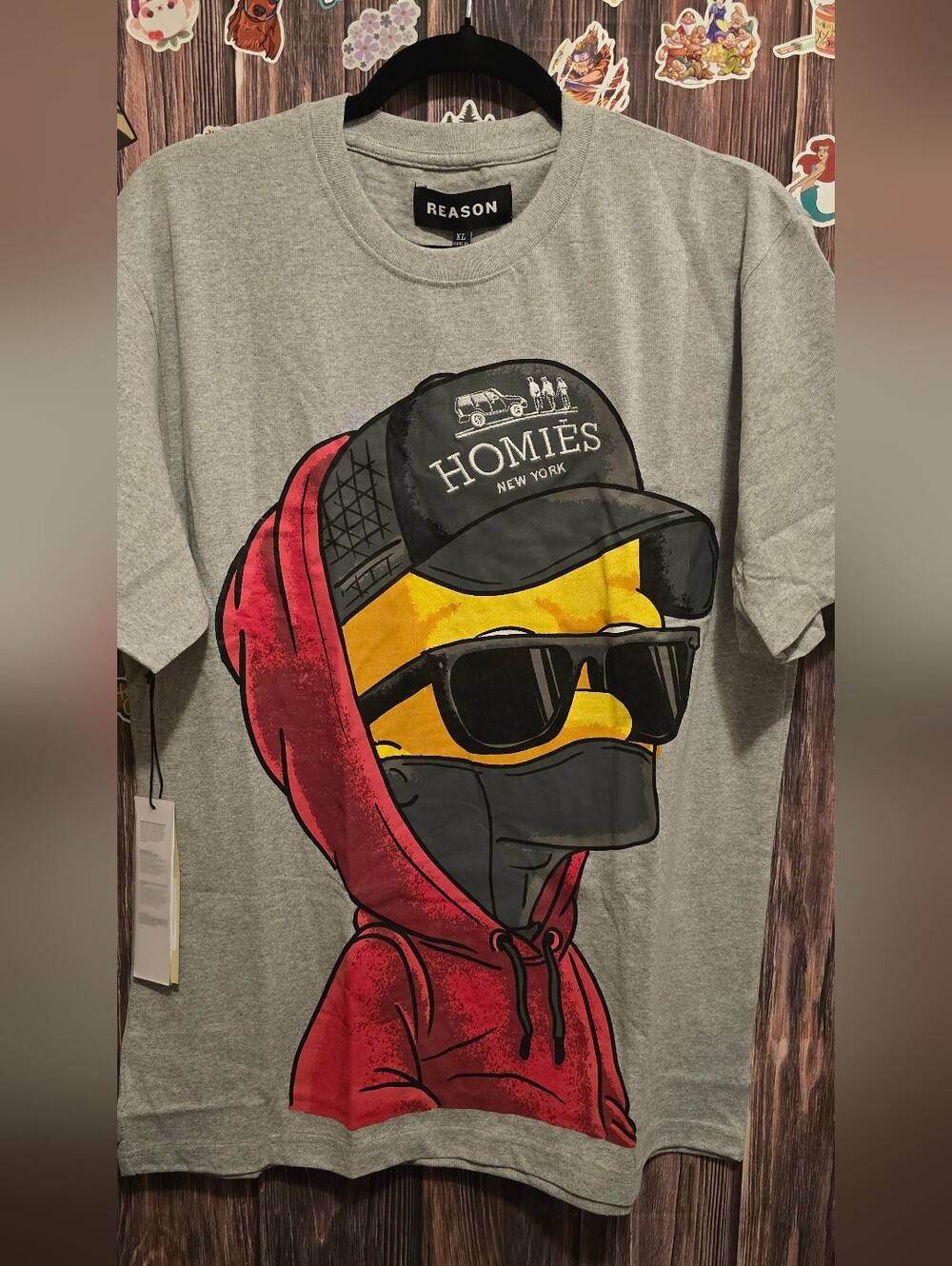 Bart Graphic Tee with Yellow & Red Cartoon Print